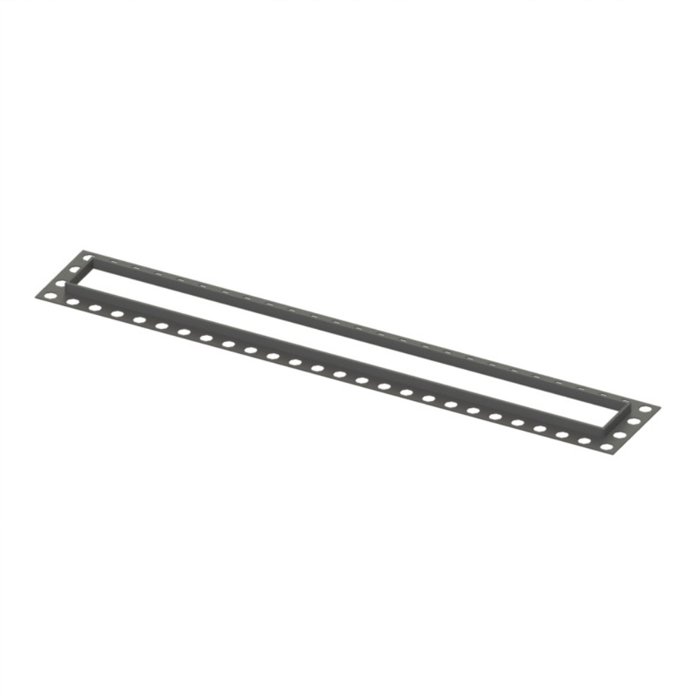 Product cut out image of the Abacus Elements Linear 600mm Matt Black Waste Finishing Trim